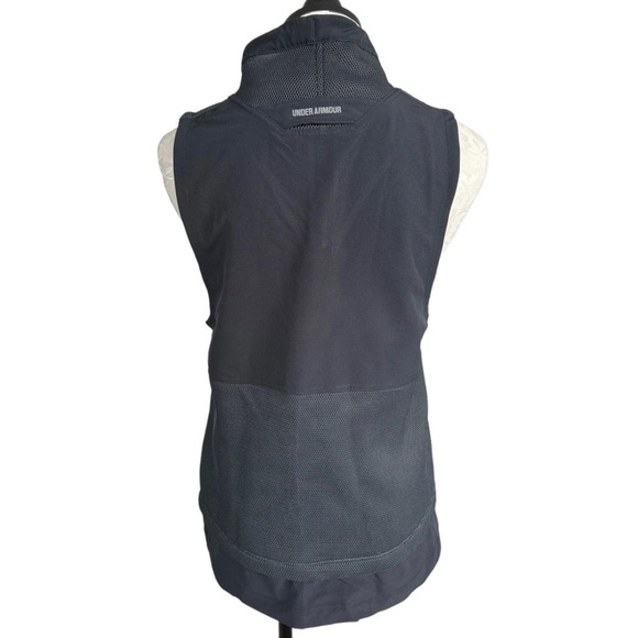 Under Armor New Media Woven Vest 1/4 Zip Kangaroo Pocket Mesh Woven Back Size XS - Picture 7 of 16